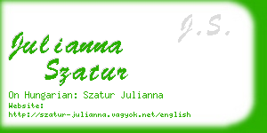 julianna szatur business card
